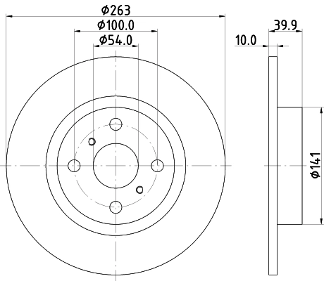 Тормозной диск HELLA/BEHR/PAGID 54793