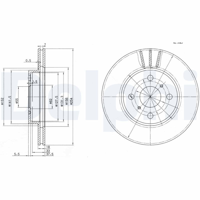 Диск тормозной DELPHI BG3414