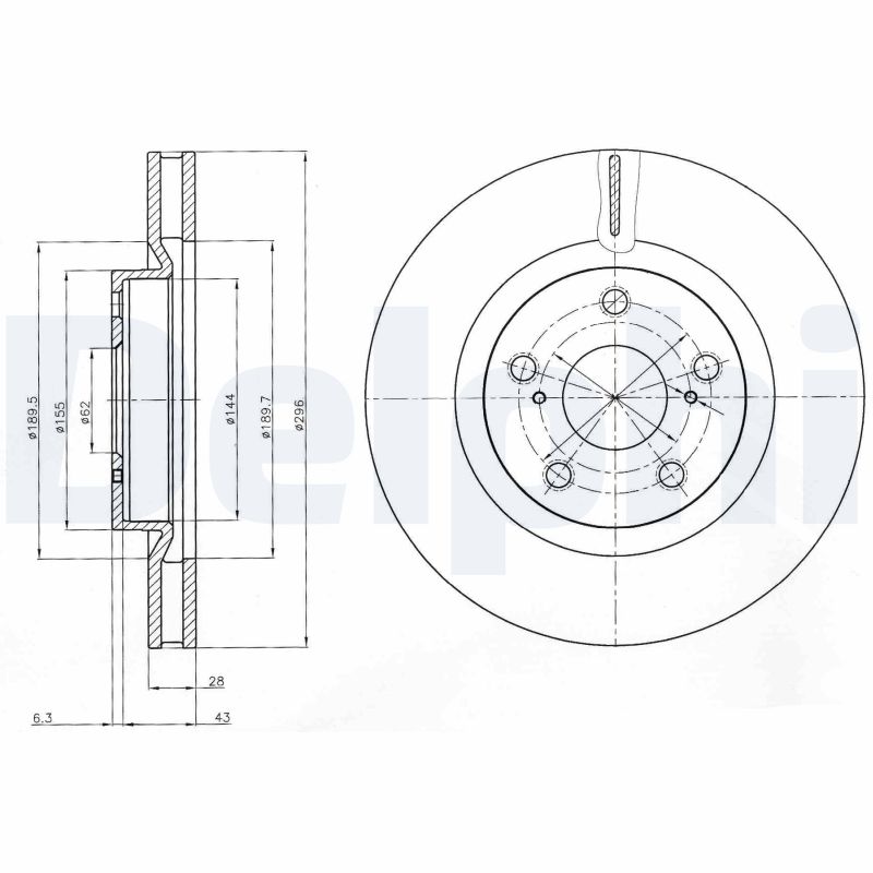 Диск тормозной DELPHI BG4114
