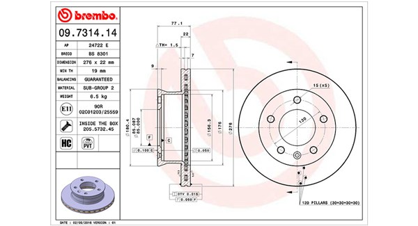 Диск тормозной MAGNETI MARELLI 360406032400