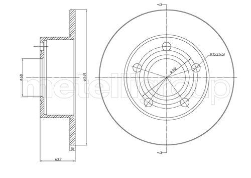 Диск тормозной CIFAM 800-395C
