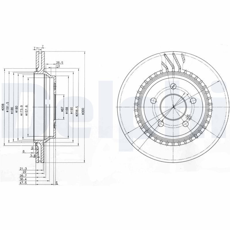 Диск тормозной DELPHI BG3726