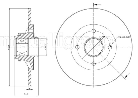 Диск тормозной CIFAM 800-384