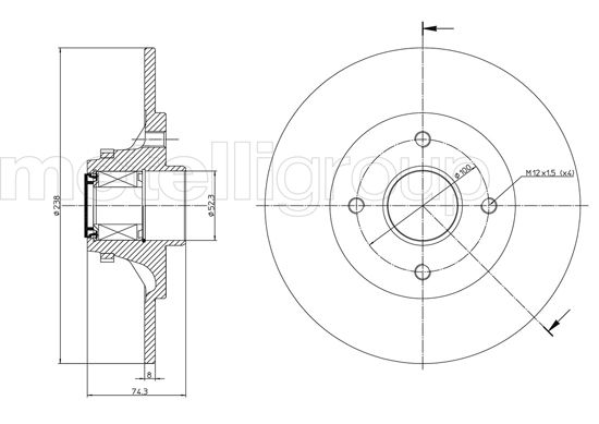Диск тормозной CIFAM 800-236