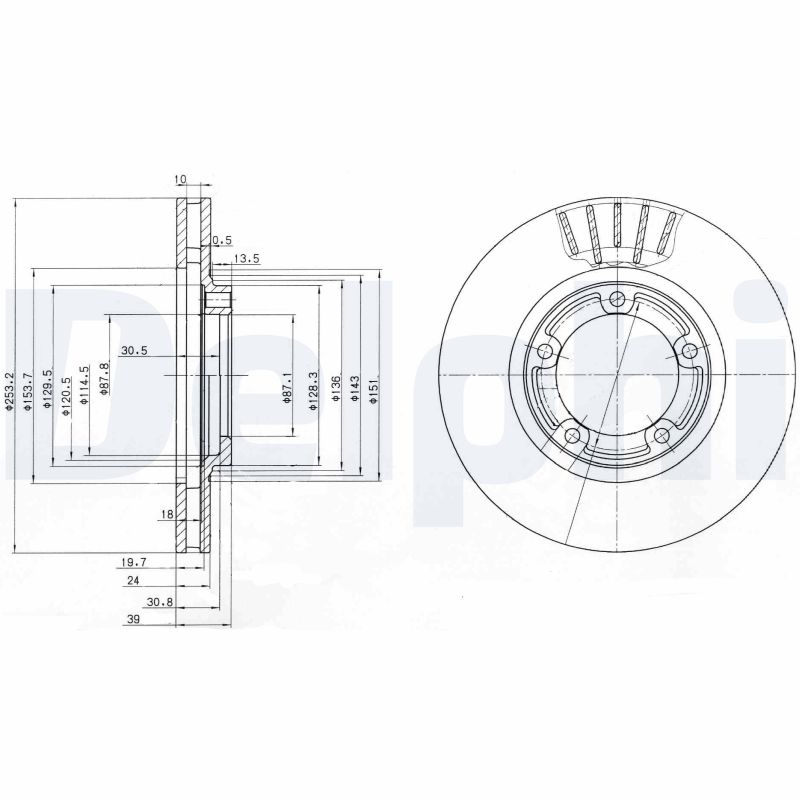 Диск тормозной DELPHI BG3590