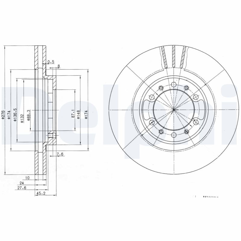 Диск тормозной DELPHI BG3099
