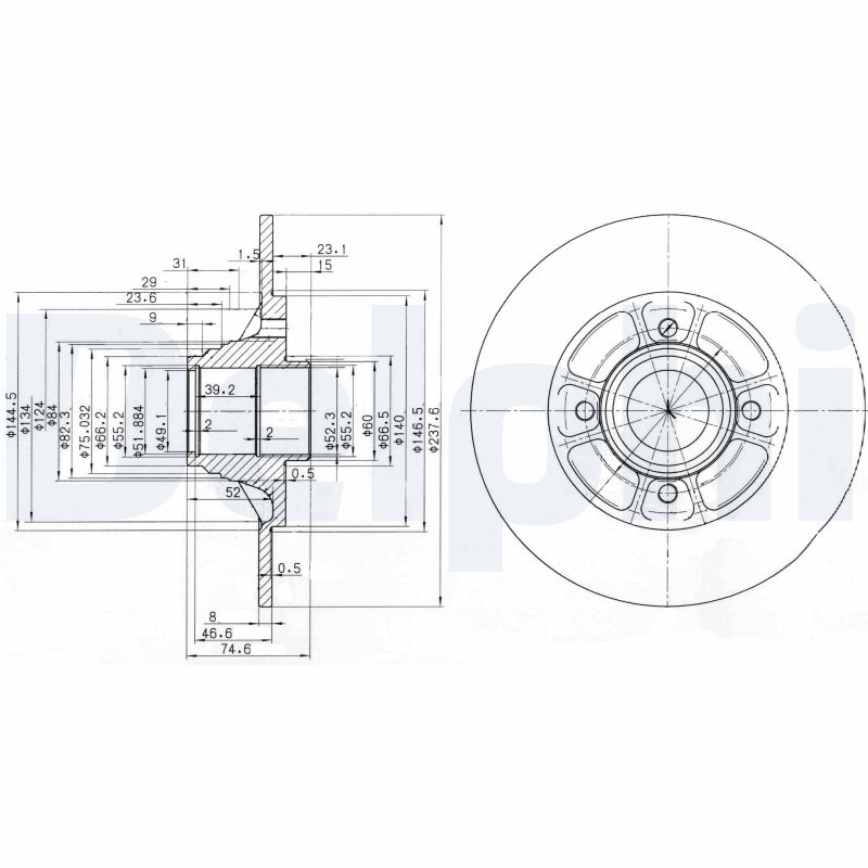 Диск тормозной DELPHI BG2638