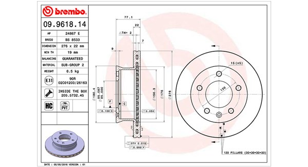 Диск тормозной MAGNETI MARELLI 360406098500