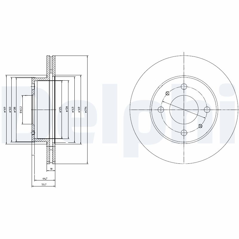 Диск тормозной DELPHI BG3946