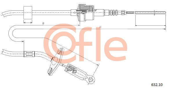 Трос сцепления COFLE 632.10