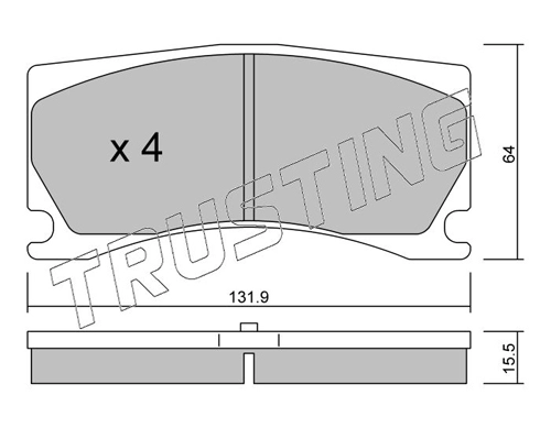 Комплект тормозных колодок дискового тормоза TRUSTING 1106.0