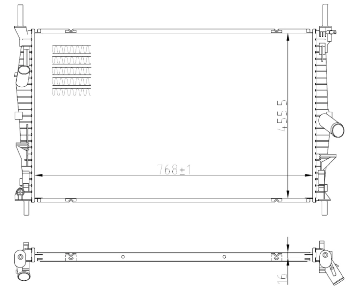 Радиатор системы охлаждения NRF 59293