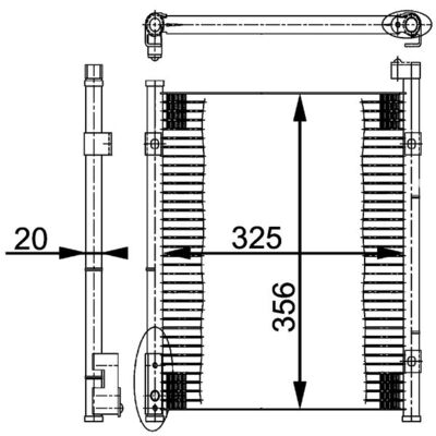 Конденсер кондиционера MAHLE/KNECHT AC199000S