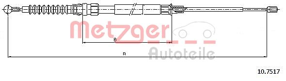 Трос стояночного тормоза METZGER 10.7517