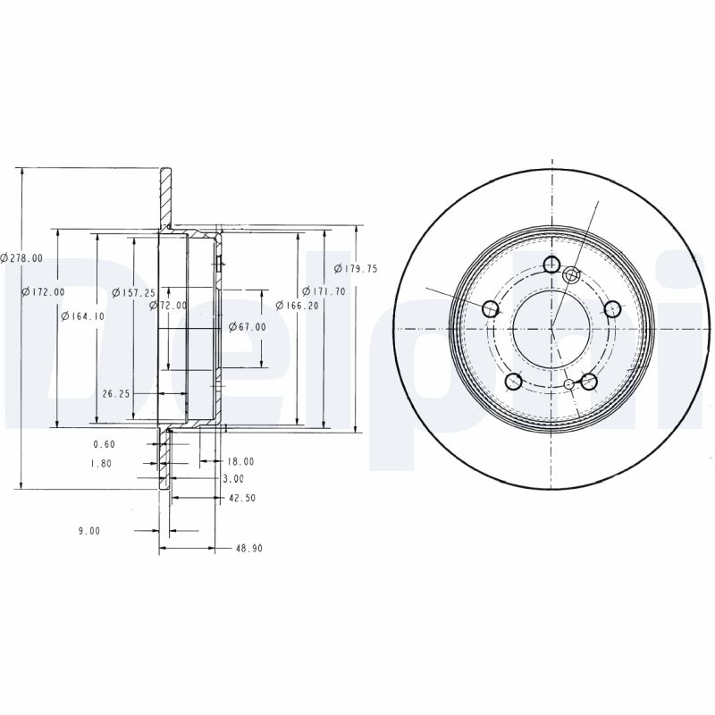 Диск тормозной DELPHI BG3326
