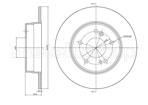 Диск тормозной CIFAM 800-277C