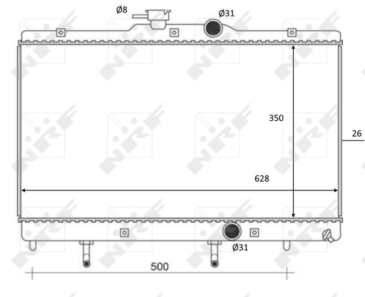 Радиатор системы охлаждения NRF 59078