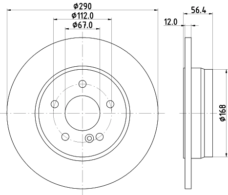 Тормозной диск HELLA/BEHR/PAGID 8DD355105-951