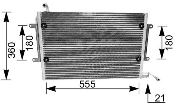 Конденсатор кондиционера MAHLE/KNECHT AC172000S