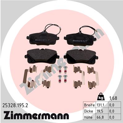 Колодки тормозные дисковые ZIMMERMANN 253281952