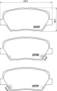 Колодки тормозные дисковые BREMBO P30070X