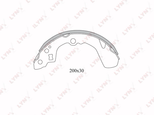 Колодки тормозные барабанные LYNXAUTO BS-7302