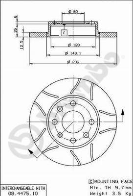 Диск тормозной AP X 10170
