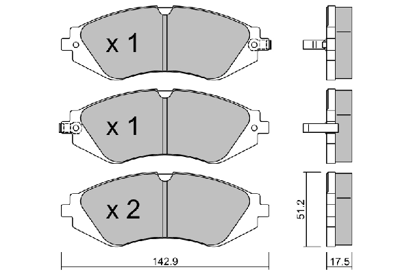 Комплект колодок дисковых AISIN BPDO1003