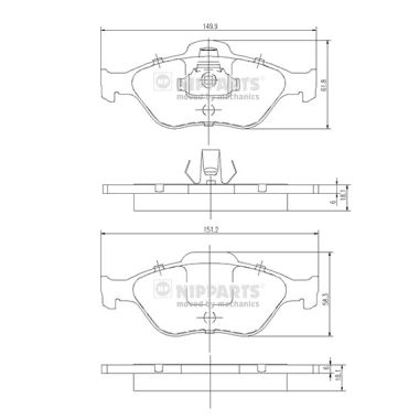 Колодки тормозные дисковые NIPPARTS J3603065
