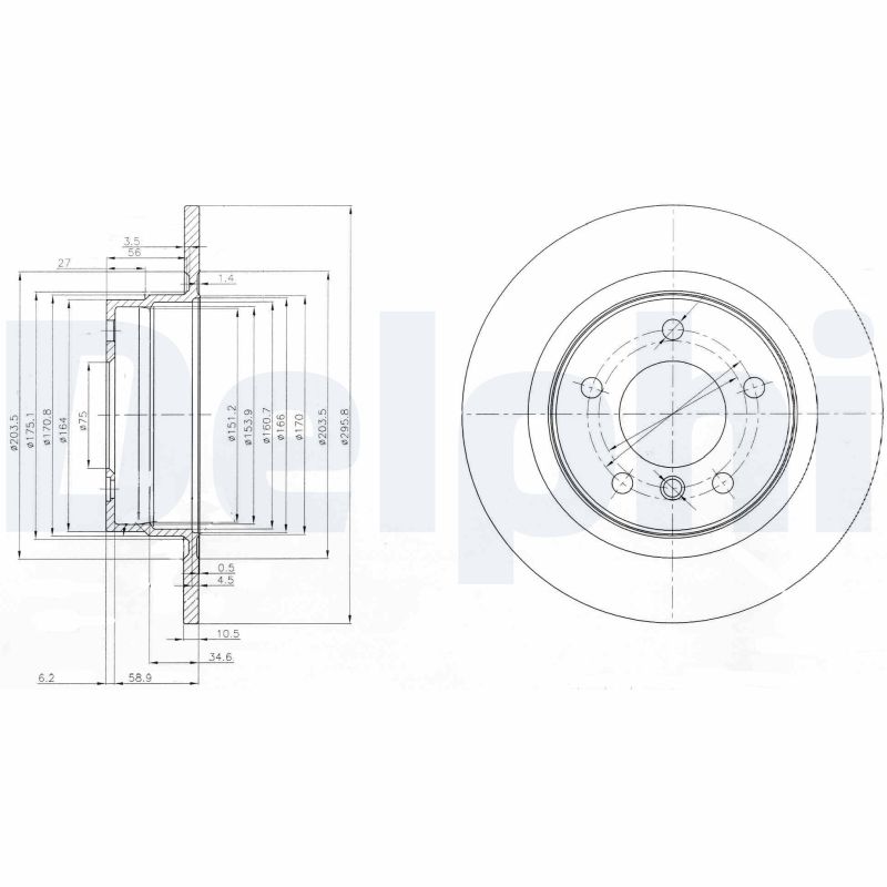 Диск тормозной DELPHI BG3960