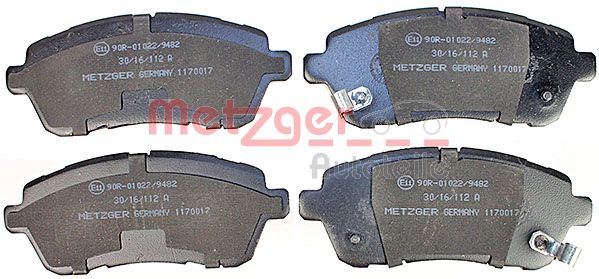 Колодки тормозные дисковые METZGER 1170017