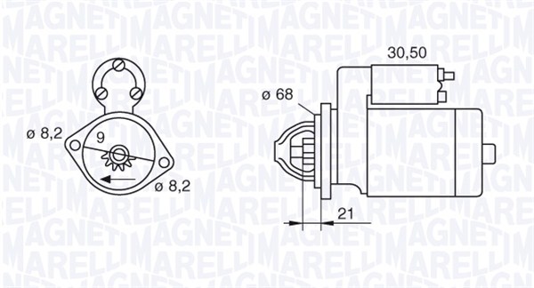 Стартер MAGNETI MARELLI 063522604010