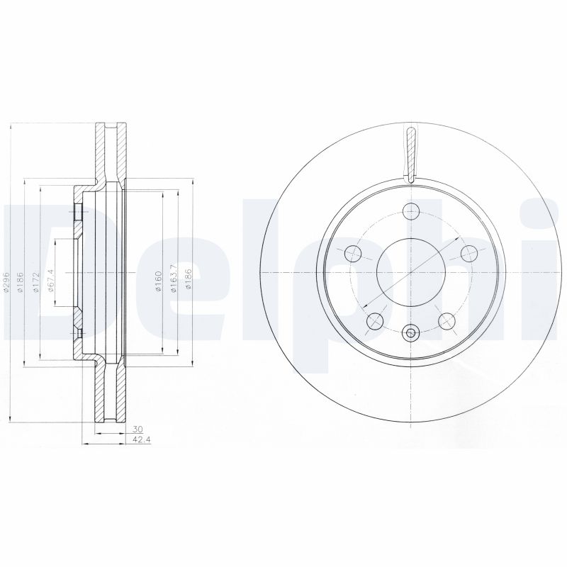 Диск тормозной DELPHI BG4187