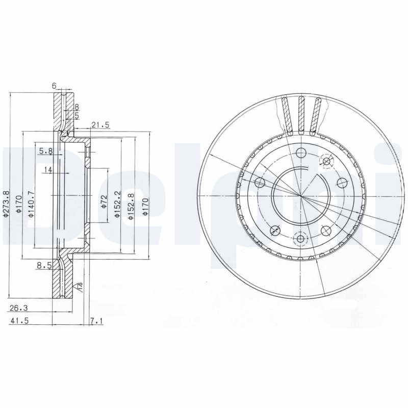 Диск тормозной DELPHI BG4015