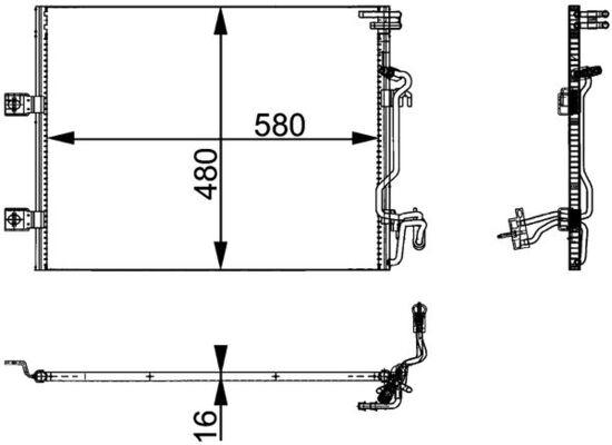 Конденсер кондиционера MAHLE/KNECHT AC364000P