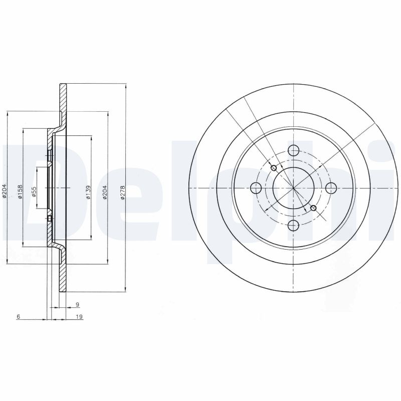 Диск тормозной DELPHI BG4076