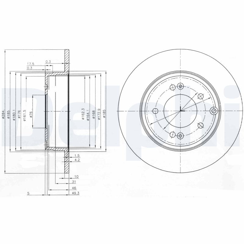 Диск тормозной DELPHI BG4012
