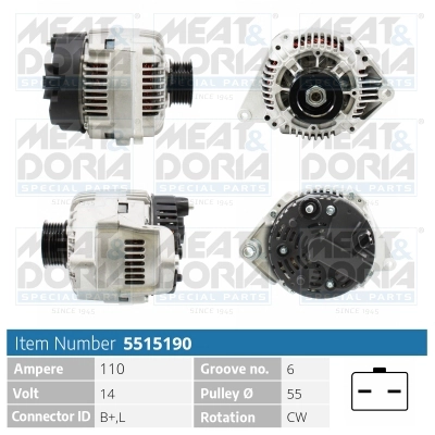 Alternator MEAT & DORIA 5515190