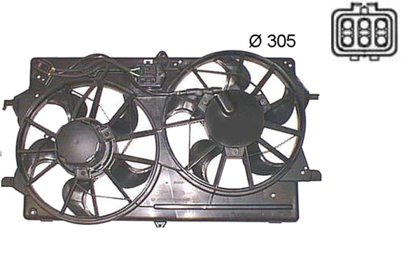 Вентилятор радиатора охлаждающей жидкости и конденсатора MAHLE/KNECHT CFF375000S