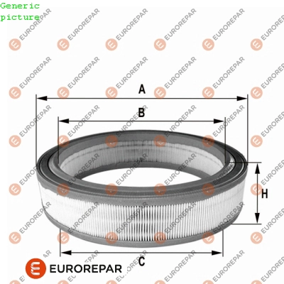 Фильтр воздушный EUROREPAR 1680342780