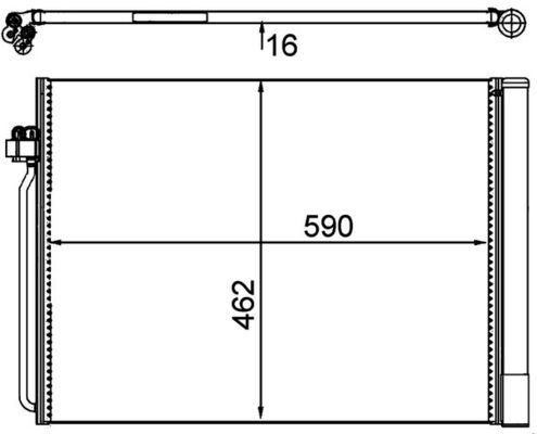 Конденсатор кондиционера MAHLE/KNECHT AC405000P
