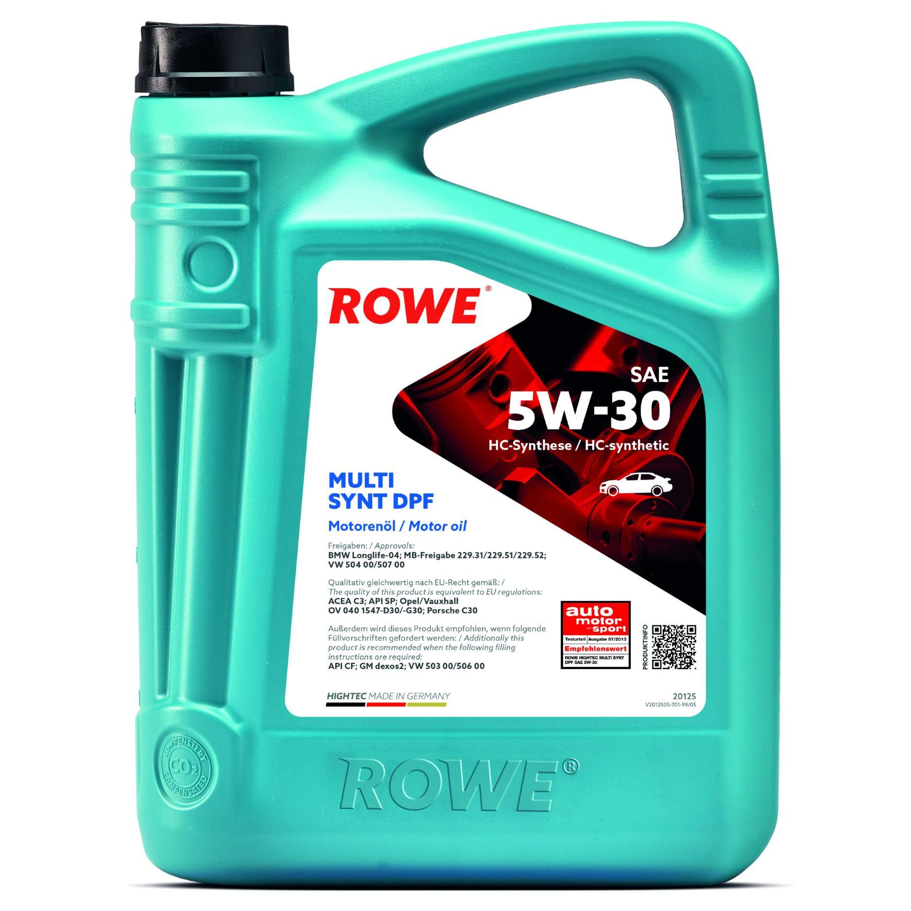 Масло моторное синтетическое ROWE 20125004099