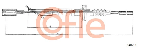 Трос сцепления COFLE 92.1402.3