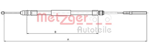 Трос стояночная тормозная система METZGER 10.4136