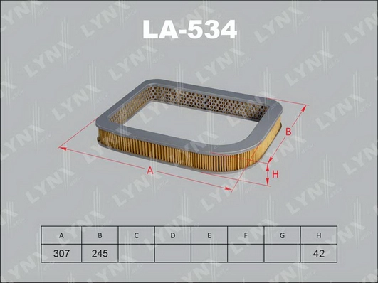 Фильтр воздушный LYNXAUTO LA534