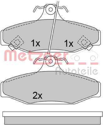 Колодки тормозные дисковые METZGER 1170662
