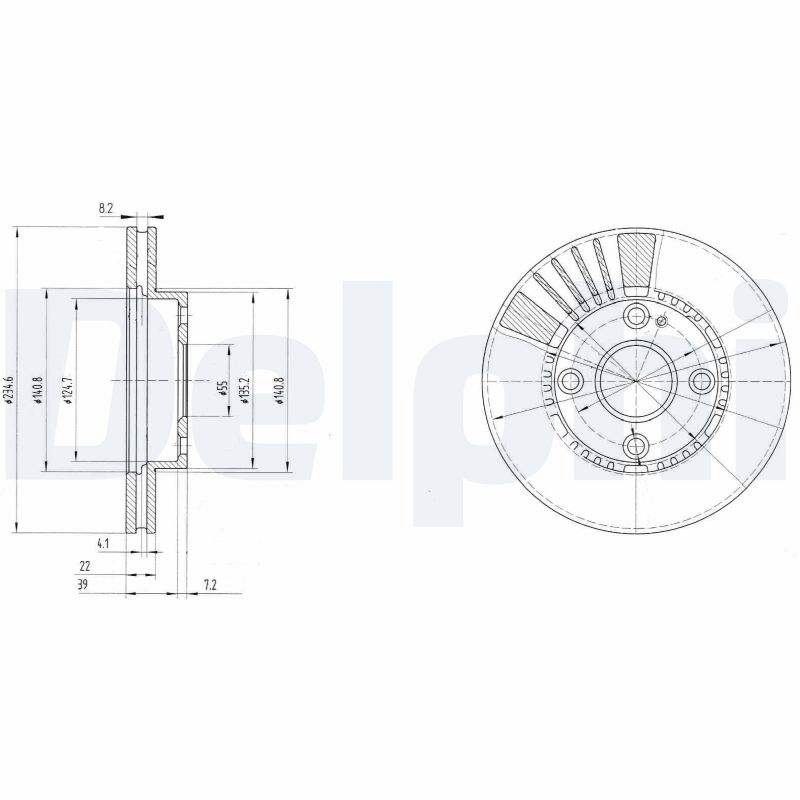 Диск тормозной DELPHI BG3508