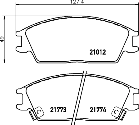 Колодки тормозные дисковые HELLA/BEHR/PAGID 8DB355006-271