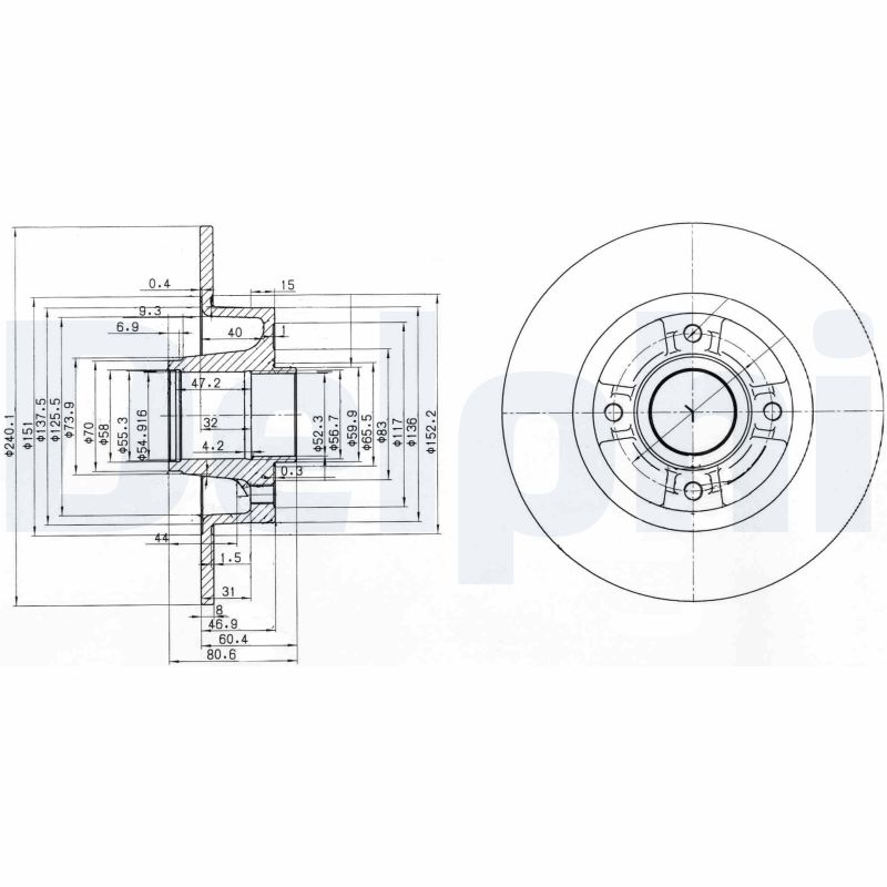 Диск тормозной DELPHI BG3888