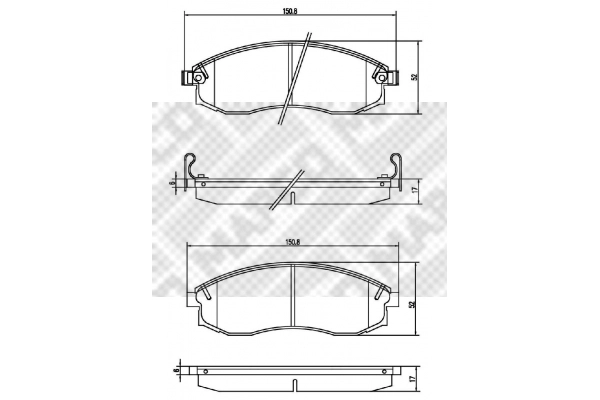 Колодки тормозные дисковые MAPCO 6889
